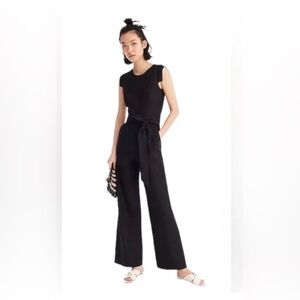 J. Crew black resume sleeveless wide leg jumpsuit